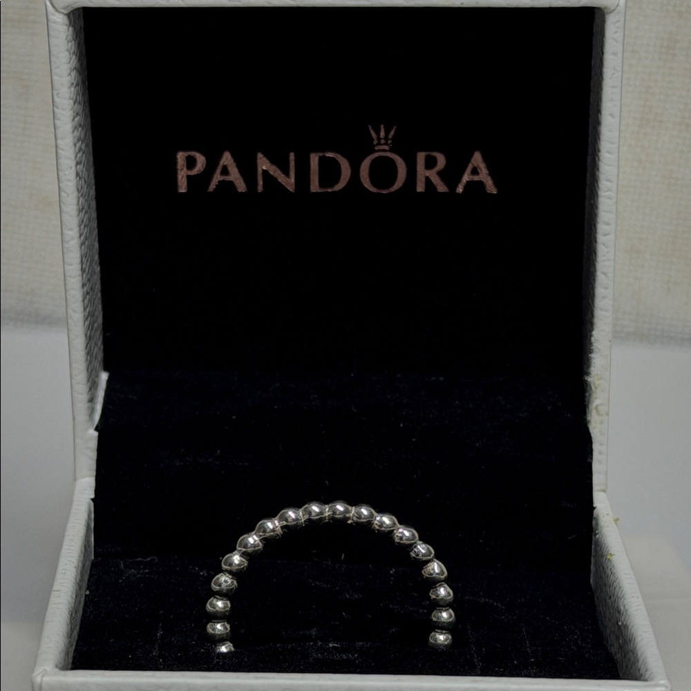 New Pandora Sterling Silver 925 Ale Beaded Ring - Picture 4 of 4